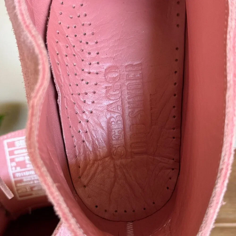 Todd Synder + Sebago Tatanka Chukka Pink Suede High Top Boat Shoe Size 8
